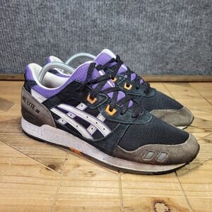 Asics Gel Lyte III Men's Snakes Shoes H425N Size 9 Purple Black Suede Athletic